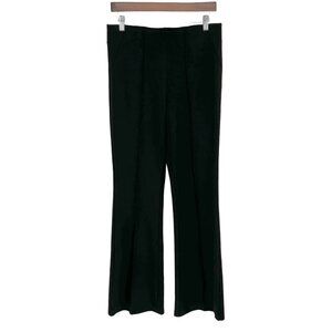 Dictionary Womens High Rise Flare Pant Size M Black Pull On Elastic Waist Office